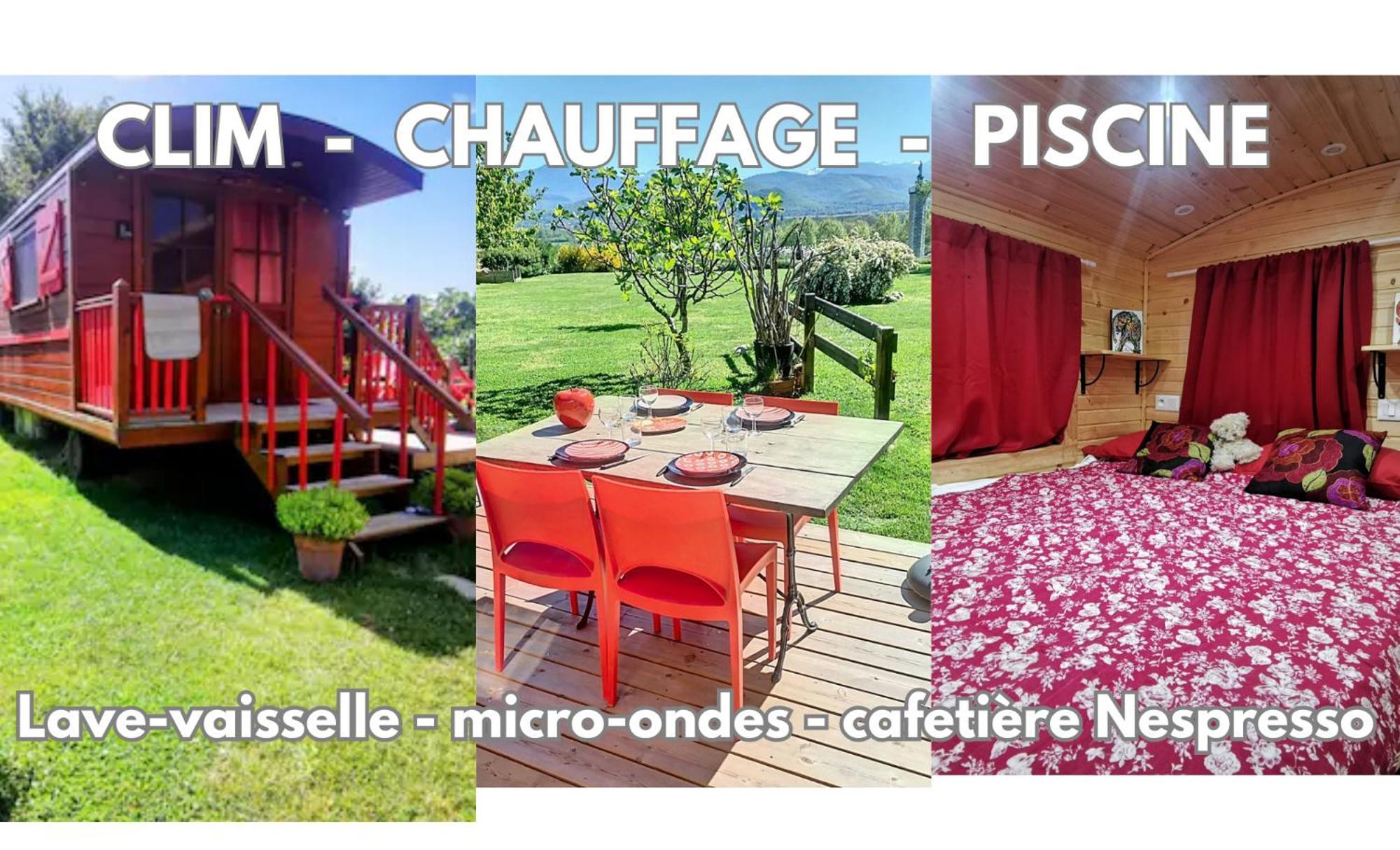 La Roulotte Du Cagire - 4 Pers - Pyrenees Konuk evi Villeneuve-de-Rivière Dış mekan fotoğraf